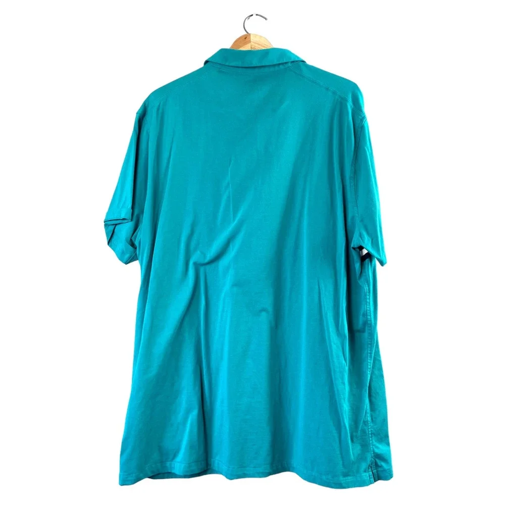 Men's Green Colorblock Nike Polo Shirt XXL